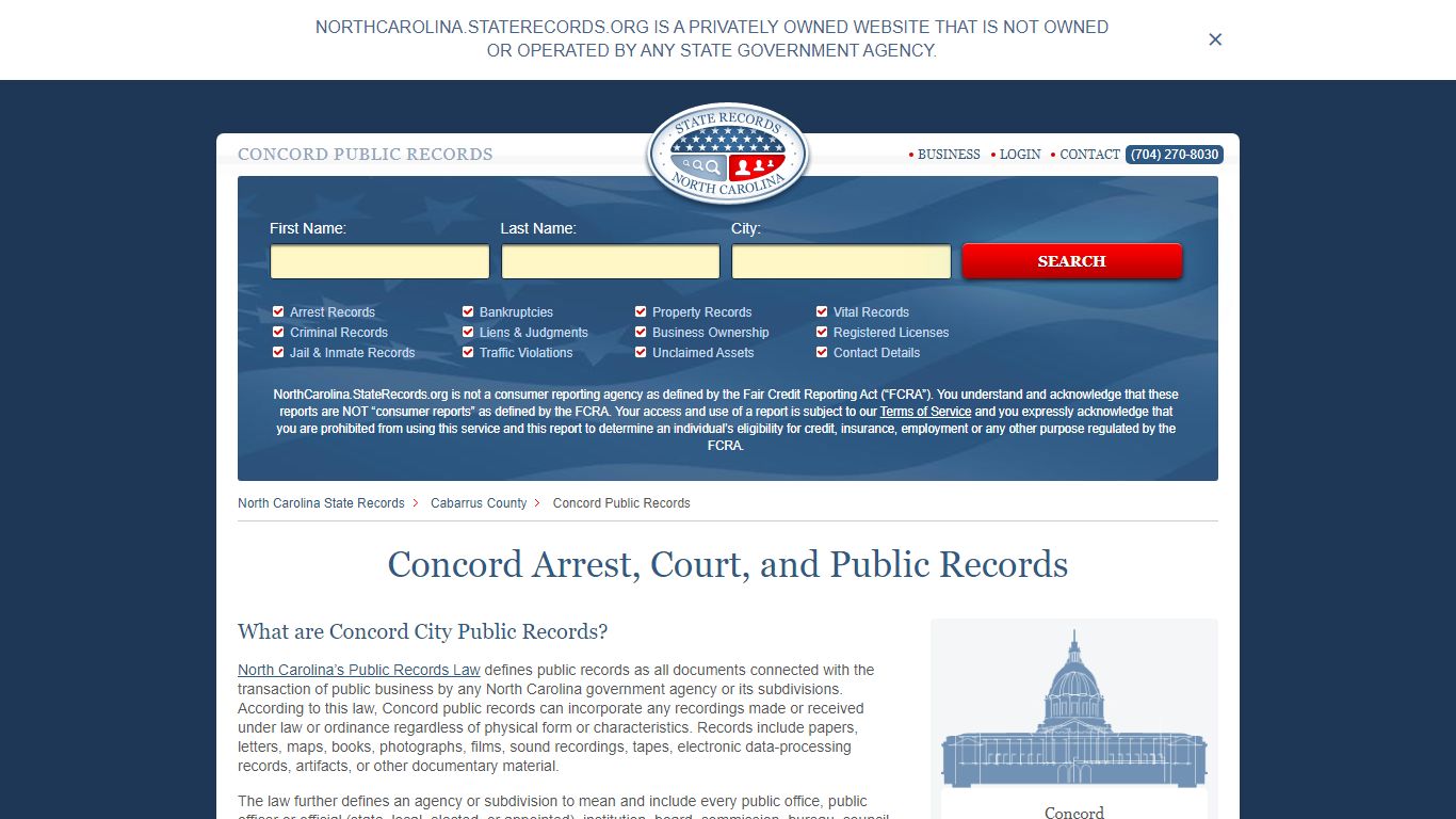 Concord Arrest and Public Records | North Carolina ...