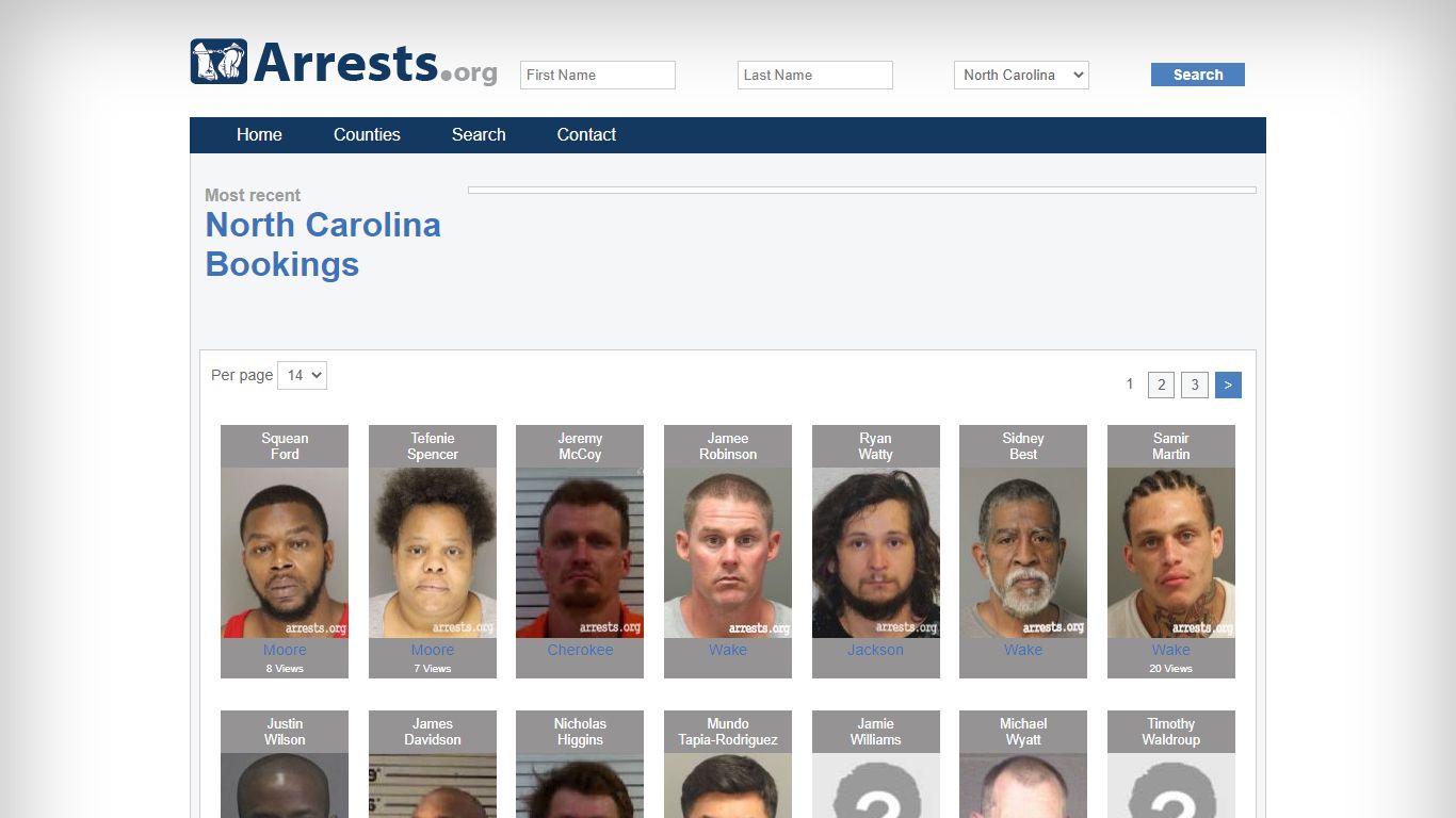 North Carolina Arrests and Inmate Search